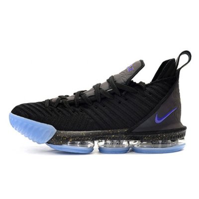 Nike Erkek Lebron 16 Siyah / Mavi Basketbol Ayakkabısı Türkiye - 0U7QY6N8